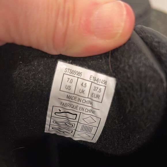 Sperry Duck BOOTS Quilted Waterproof STS83693 Womens Size 7 Black Rubber - Picture 9 of 10